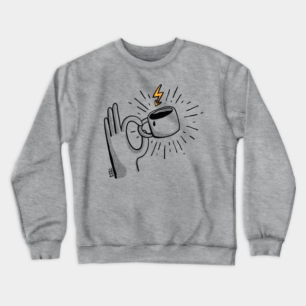 Coffee Jolt ( dark) Crewneck Sweatshirt by Tania Tania